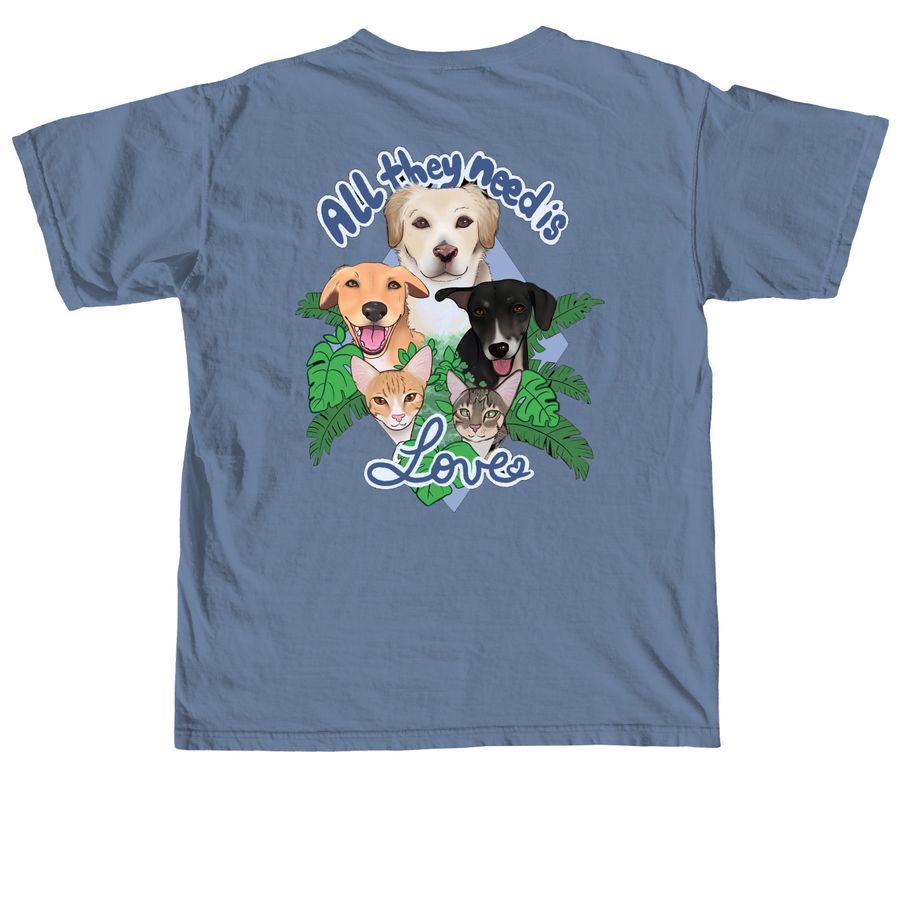 SCASV - VIVA SHELTER MED, a Blue Jean Comfort Colors Unisex Tee (back-view)