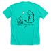 Kitty Kottage, a Heather Sea Green Premium Unisex Tee (back-view)