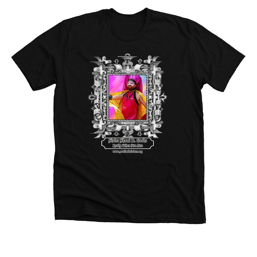 Sister Shomi D. Goods T-Shirts, a Solid Black Blend Premium Unisex Tee