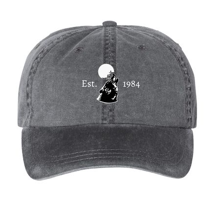 The Cover, a Black Printed Pigment Dye Baseball Cap