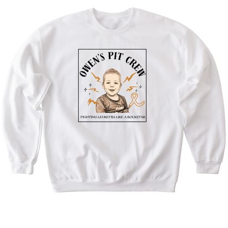 Owen's Pit Crew - Owen's Pic, a White Softstyle Crewneck Sweatshirt