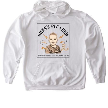 Owen's Pit Crew - Owen's Pic, a White Gildan Softstyle Pullover Hoodie