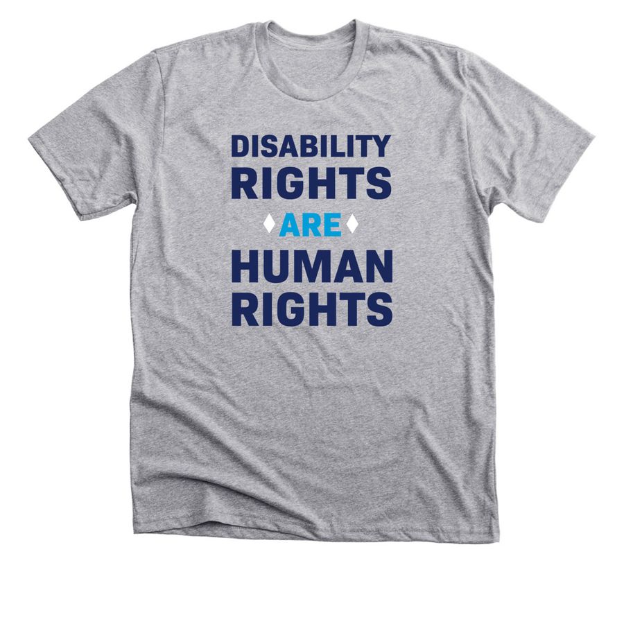 Disability Rights ARE Human Rights, a Athletic Heather Premium Unisex Tee
