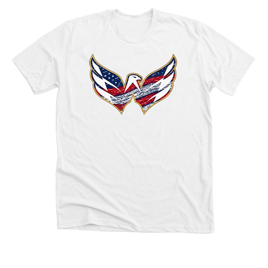 Washington Capitals United States 250th Anniv, a Solid White Blend Premium Unisex Tee