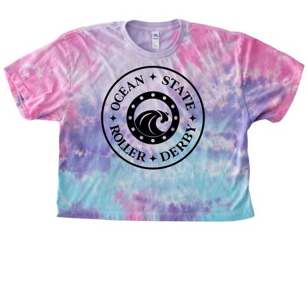 Tie Dye Merch, a Cotton Candy Women's Tie Dye Cropped Tee