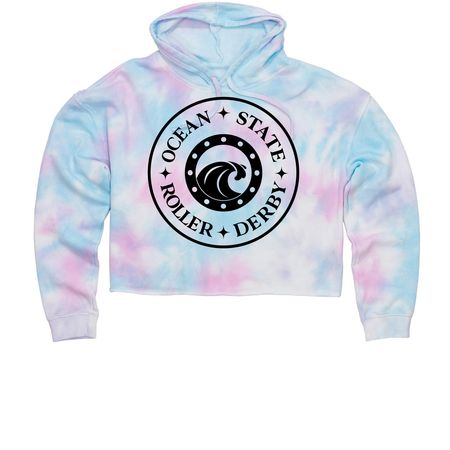 Tie Dye Merch, a Cotton Candy Women?s Tie Dye Cropped Hoodie