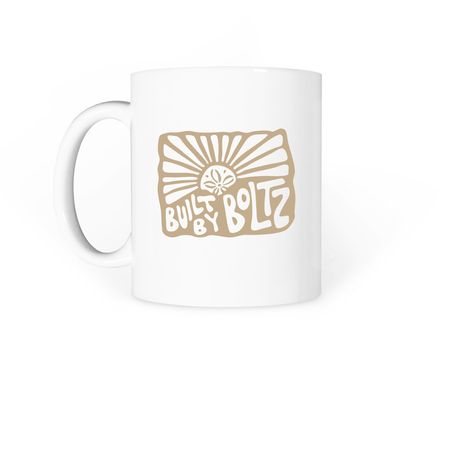 Sand Logo Coffee Mug, a White Coffee Mug (back-view)
