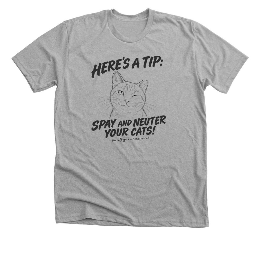 Ear Tip, a Athletic Heather Premium Unisex Tee