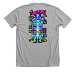 Level up&nbsp;, a Athletic Heather Premium Unisex Tee (back-view)