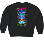 Level up&nbsp;, a Black Softstyle Crewneck Sweatshirt (back-view)