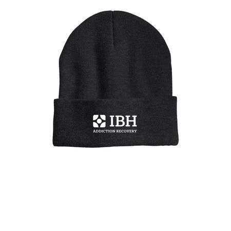 Logo Winter Hats, a Heather Charcoal Printed Cuffed Beanie