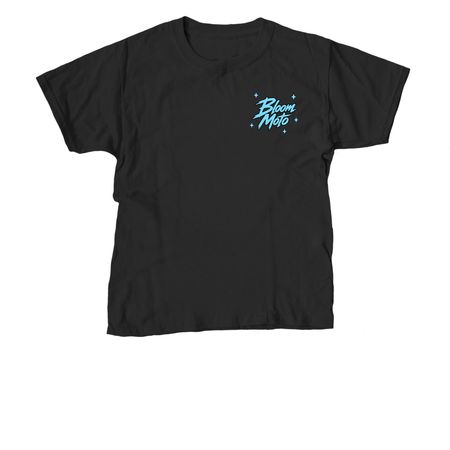 Bloom Moto Logo Tee, a Black Youth Unisex Tee
