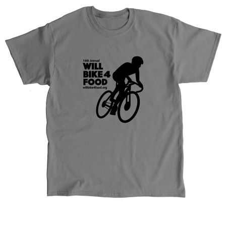 Will Bike 4 Food- Cyclist 2026, a Charcoal Classic Unisex Tee
