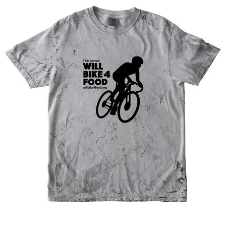 Will Bike 4 Food- Cyclist 2026, a Smoke Comfort Colors Colorblast Tee