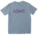 InSHAPE, a Stone Blue Softstyle Cotton Tee (back-view)