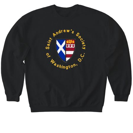 Saint Andrew's Society - Plain Logo, a Black Softstyle Crewneck Sweatshirt