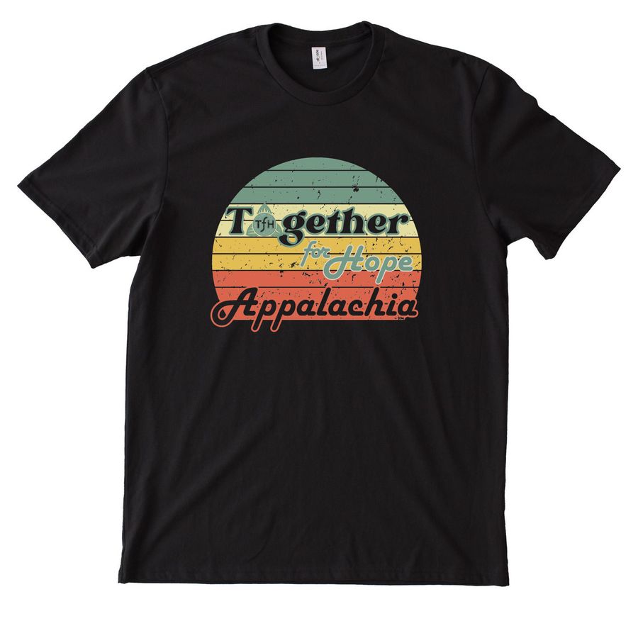 Together for Hope Appalachia, a Deep Black Allmade Heavyweight Recycled Cotton Tee