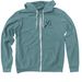 The Hare Bnb, a Heather Deep Teal Zip Up Hoodie