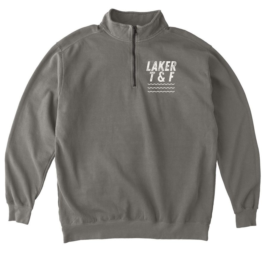 2026 Laker T&F QuarterZip, a Grey Comfort Colors Quarter Zip Pullover