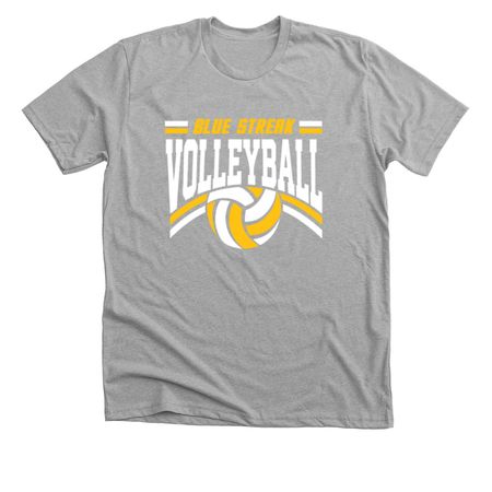 Blue Streak Volleyball - 2026, a Athletic Heather Premium Unisex Tee