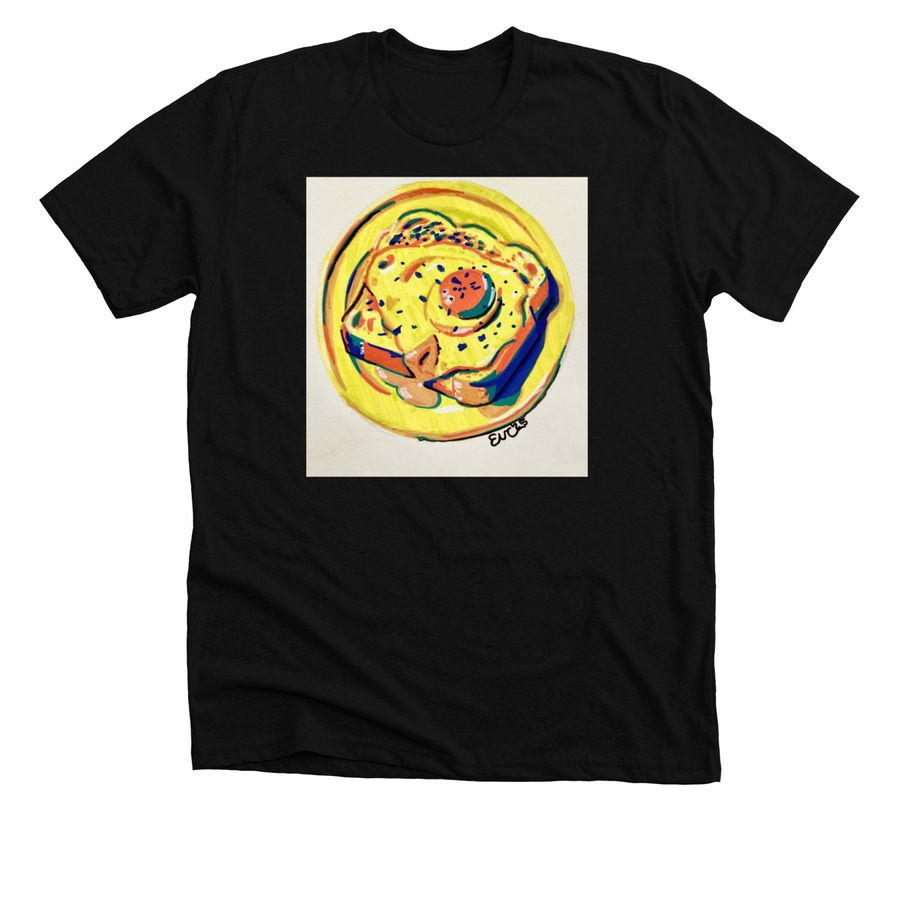 EGG, a Solid Black Blend Premium Unisex Tee