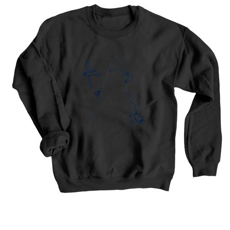 wow, a Black Crewneck Sweatshirt