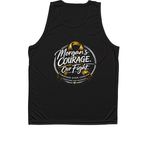 Morgan's Courage Over Cancer, a Black Unisex Performance Tank (back-view)