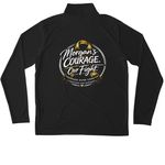 Morgan's Courage Over Cancer, a Black Unisex Performance Quarter Zip Pullover (back-view)