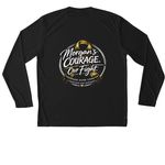 Morgan's Courage Over Cancer, a Black Unisex Performance Long Sleeve Tee (back-view)