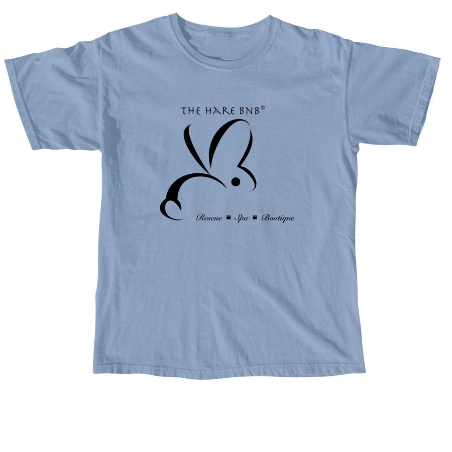 The Hare BNB&nbsp;, a Washed Denim Comfort Colors Unisex Tee