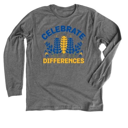 Celebrate Differences (Youth & Adult), a Athletic Heather Premium Long Sleeve Tee