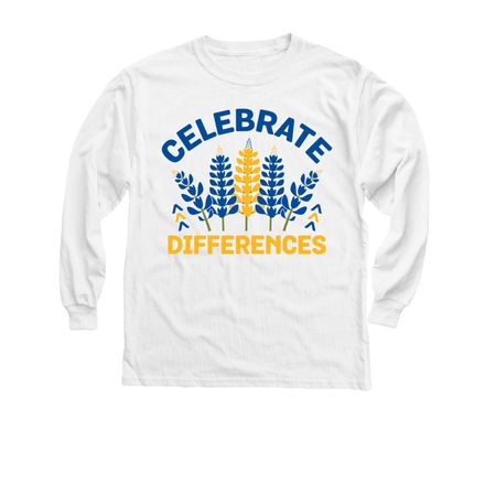 Celebrate Differences (Youth & Adult), a White Youth Long Sleeve Tee