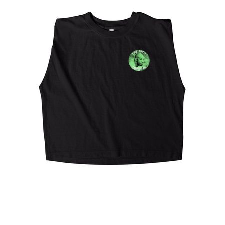 The Spot (Car Cruise In LLC) Merch, a True Black Women's Heavyweight Garment Dye Muscle Tee