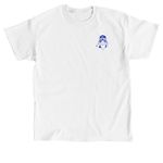 Ferg, a White Classic Unisex Tee (back-view)