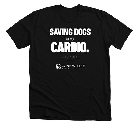 Saving dogs is my cardio, a Solid Black Blend Premium Unisex Tee