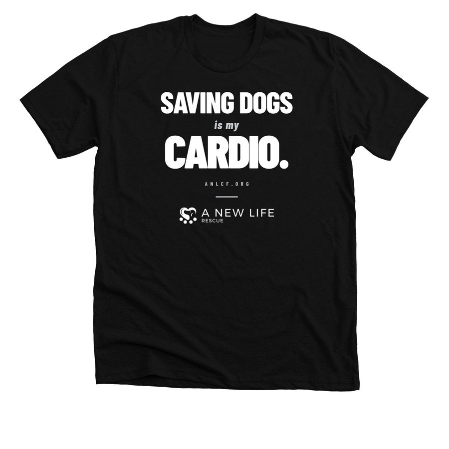 Saving dogs is my cardio, a Solid Black Blend Premium Unisex Tee