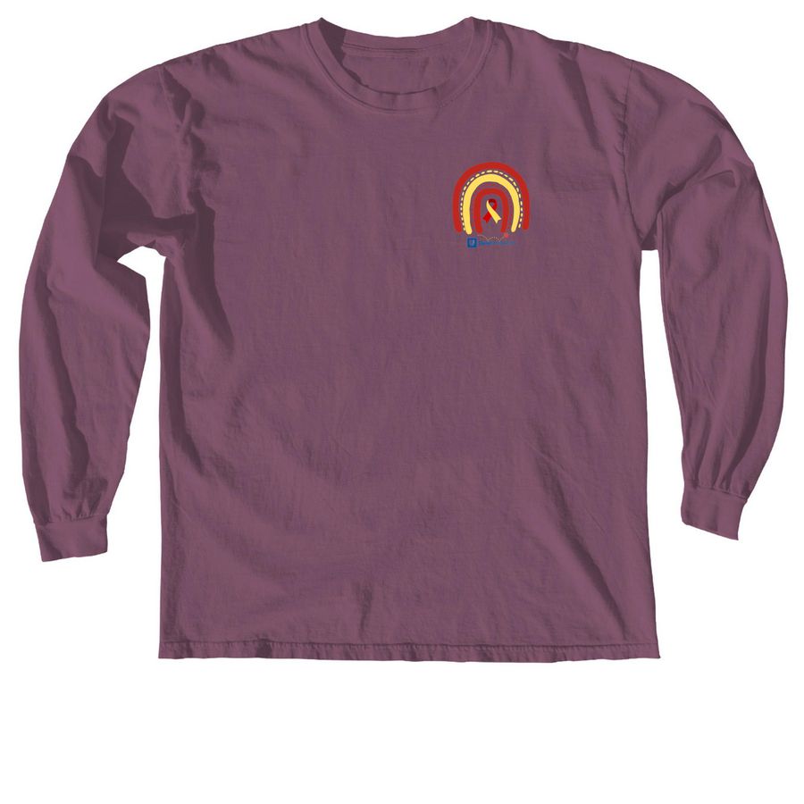 Childhood Cancer & Sickle Cell Disease Month, a Berry Comfort Colors Long Sleeve Tee