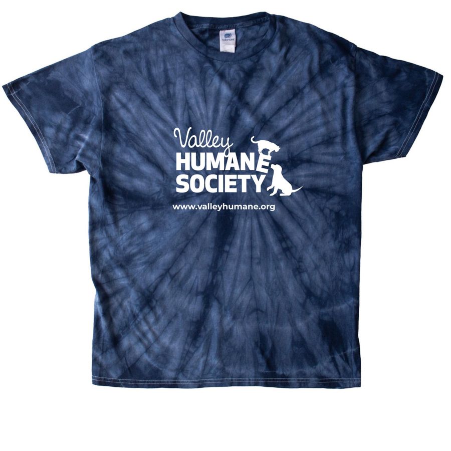 Valley Humane Tie-Dye Tees, a Navy Classic Tie Dye Tee