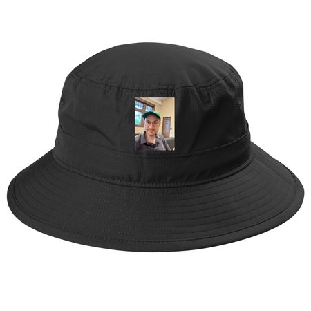 The Classic Hat, a Black Printed UV Bucket Hat