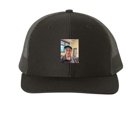 The Classic Hat, a Black Printed Snapback Trucker Cap