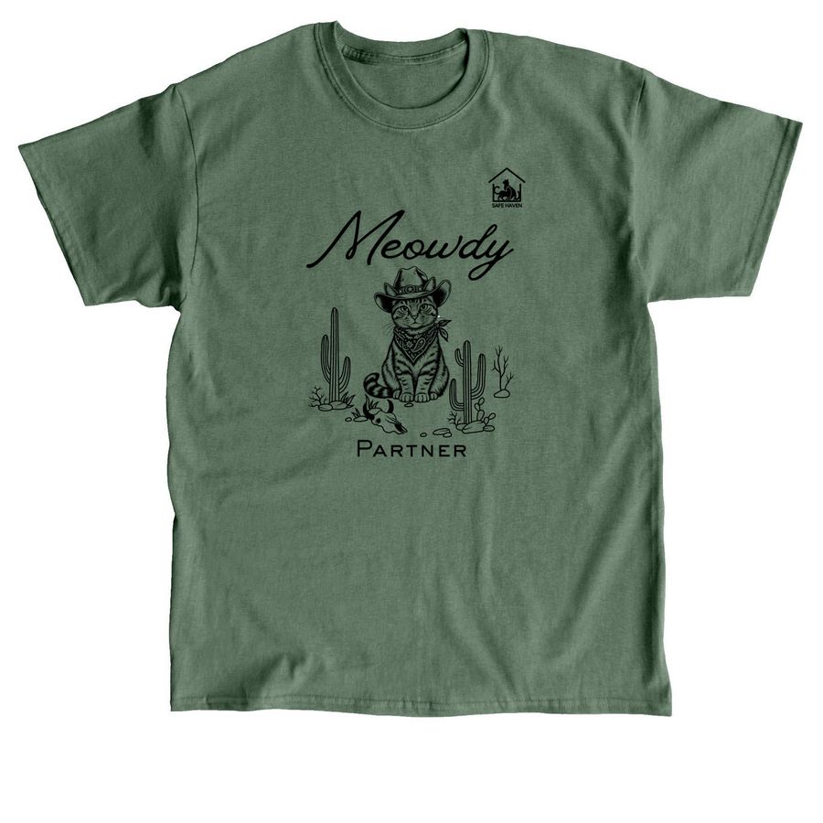 Meowdy Partner, a Military Green Classic Unisex Tee