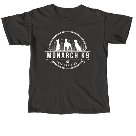 Monarch K9 - White Logo, a Pepper Comfort Colors Unisex Tee