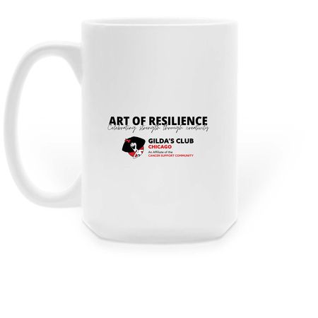 all day long i think of you, a White Large Coffee Mug (back-view)