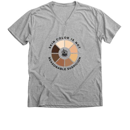 NEW LOGO! Skin Color Circular, a Athletic Heather Premium V-Neck Tee