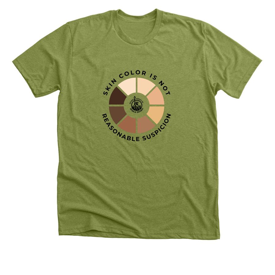 NEW LOGO! Skin Color Circular, a Heather Green Premium Unisex Tee