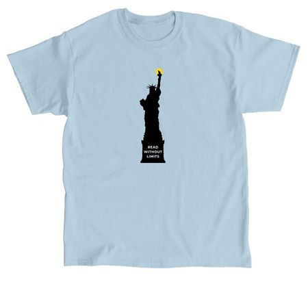Read Without Limits, a Light Blue Classic Unisex Tee