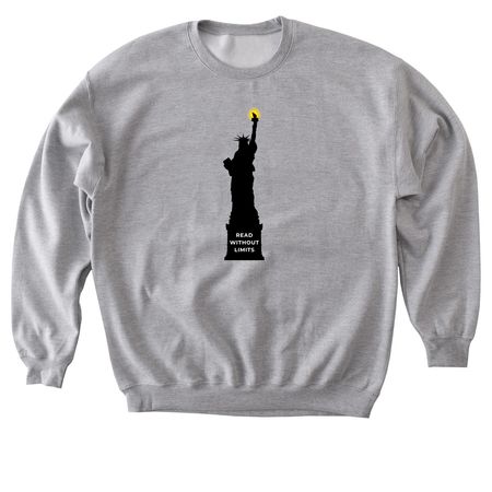 Read Without Limits, a Sport Grey Softstyle Crewneck Sweatshirt