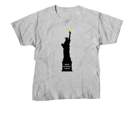Read Without Limits, a Sport Grey Youth Unisex Tee