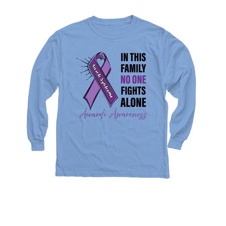 In this Family tee, a Carolina Blue Youth Long Sleeve Tee