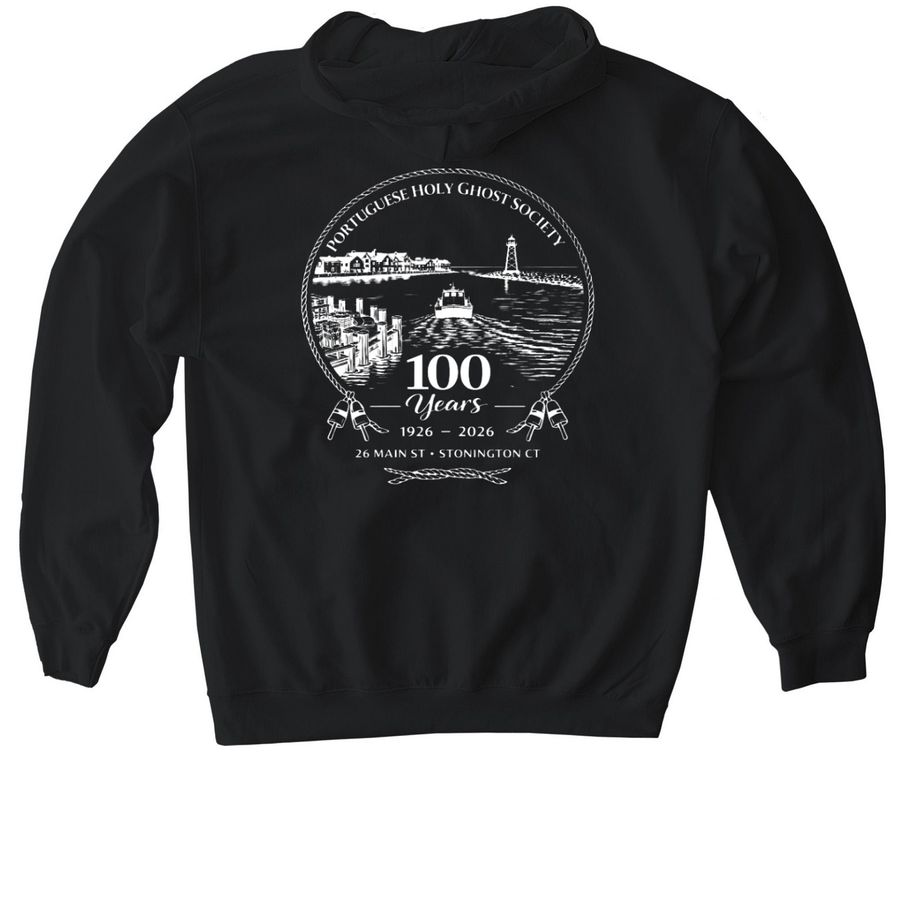 PHGS Centennial Adult Pullover, a Black Gildan Softstyle Pullover Hoodie (back-view)